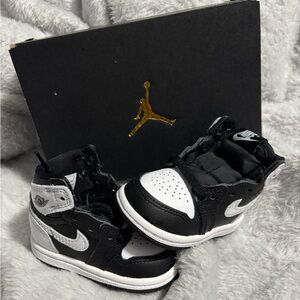 Nike Kids Black and White High-Top Sneakers